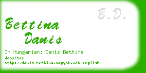 bettina danis business card